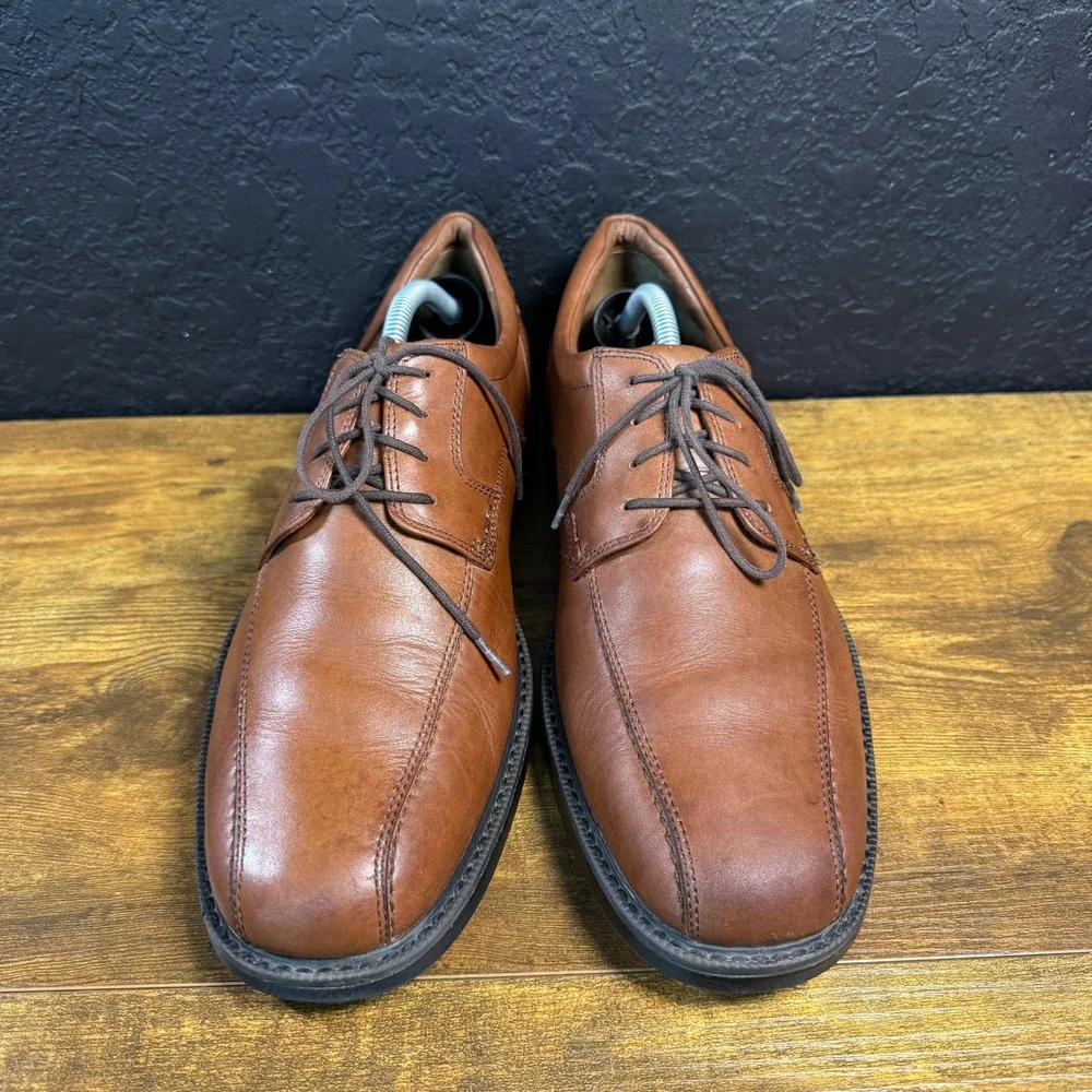 Johnston & Murphy XC4 20-8990 Brown Leather Waterproof‎ Derby Shoes Mens 10M